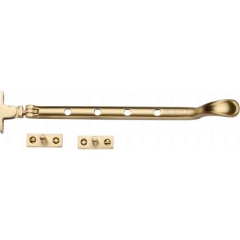 Heritage Brass Casement Window Stay Spoon Pattern 10" Satin Brass | V990 10-SB